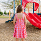 Girls Pocket Tank Twirl Dress in Crinkle