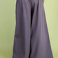 Ladies Wide Leg Sweatpants with Smocked Waist-Charcoal