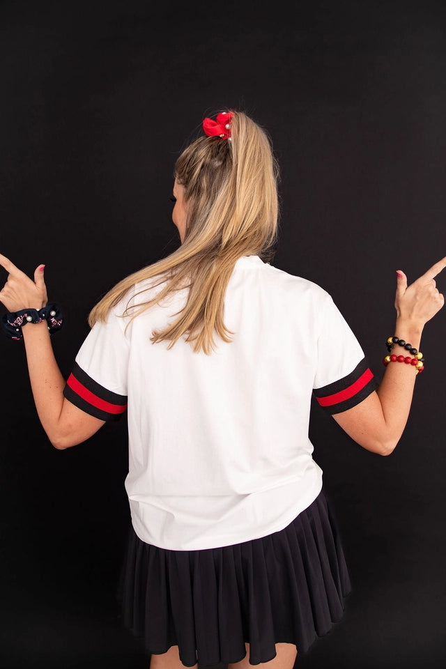 Ladies Texas Tech Sparkle Logo T-Shirt by Brianna Cannon