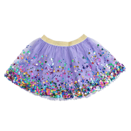 Girls Lavender Confetti Tutu Skirt by Sweet Winks