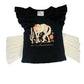 Girls Black Be A Dreamer Fringe Onesie or Shirt by Shea Baby