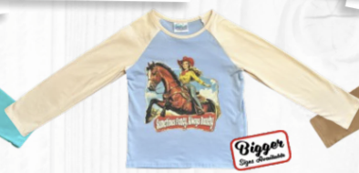 Girls Sometimes Fancy Always Ranchy L/S Tee by Shea Baby