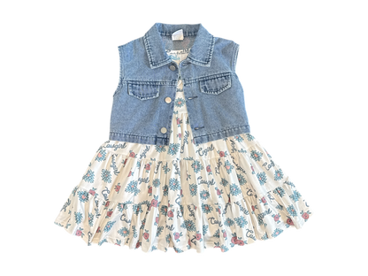 Girls 2 PC Retro Cowgirl Vest & Dress by Shea Baby