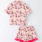 Girls Western Print Ruffle Pajama Set by Rylee Faith