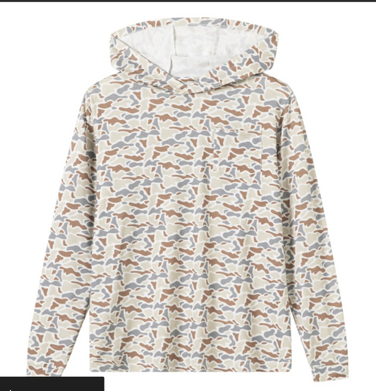 Boys Woodland Camo Lightweight Hoodie by Meripex