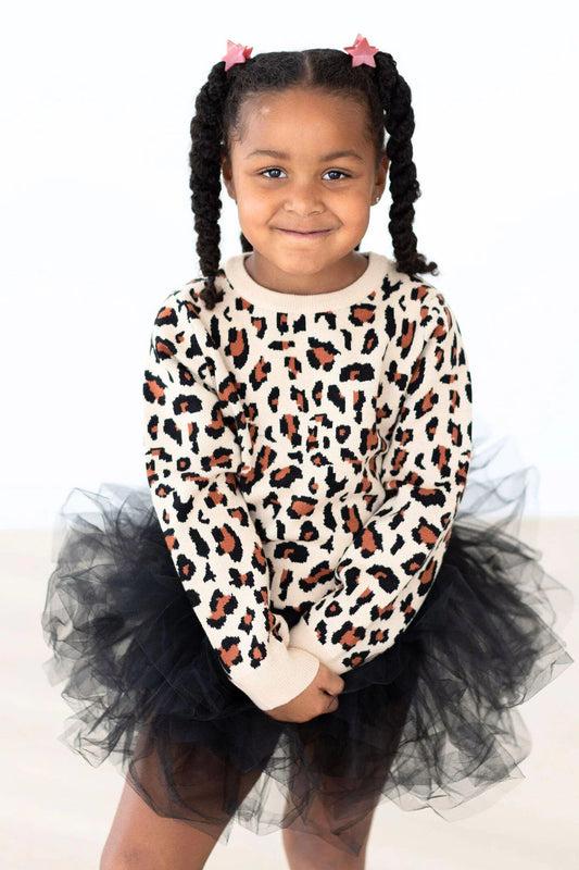 Girls Animal Print Sweater by Mila & Rose