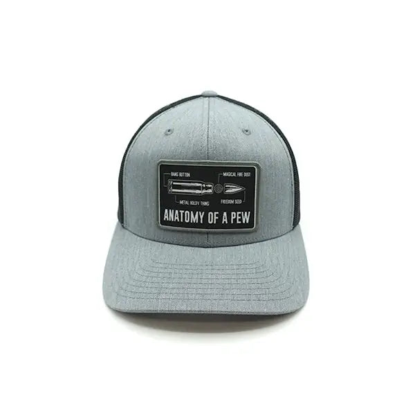 Anatomy of a Pew Patch Snapback Hat-Heather and Black