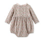 Girls Cream/Pink Floral L/S Romper by Swoon Baby