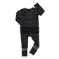 Baby Girls Ash Black Leopard Ruffle Zip Bamboo Sleeper