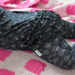 Baby Girls Ash Black Leopard Ruffle Zip Bamboo Sleeper