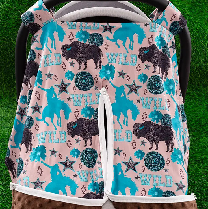 Wild Bison Printed Car Car Seat Cover