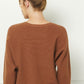 Ladies Soft Fine Gauge Mini Waffle Texture Dolman by Allie Rose - Caramel