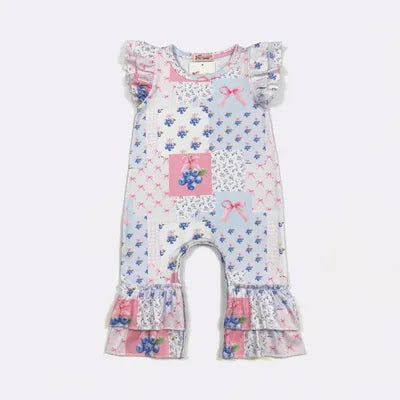 Girls Blueberry Patch Romper by Clover Cottage