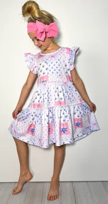 Girls Blueberry Patch Dress by Clover Cottage