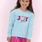 Girls Sequin Joy Light Blue Holly Top by Azarhia