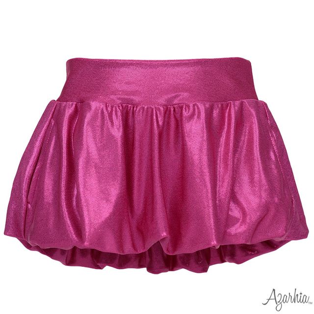 Girls Hot Pink Shimmer Bubble Skort by Azarhia