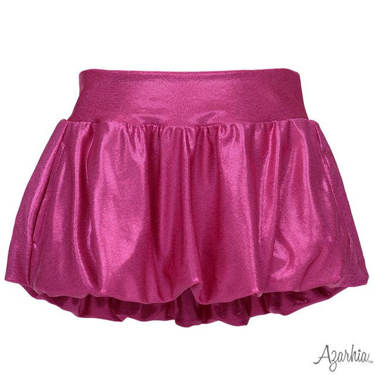 Girls Hot Pink Shimmer Bubble Skort by Azarhia