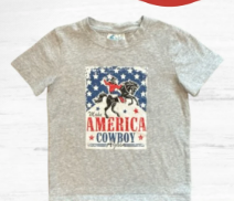 Boys Make America Cowboy Again SS T-Shirt by Shea Baby