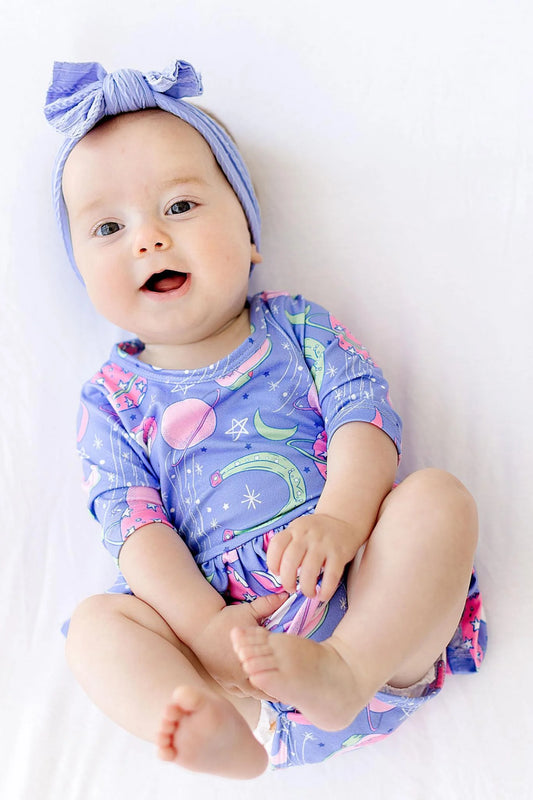 Girls Neon Moon 3/4 Sleeve Pocket Twirl Dress by Mila & Rose
