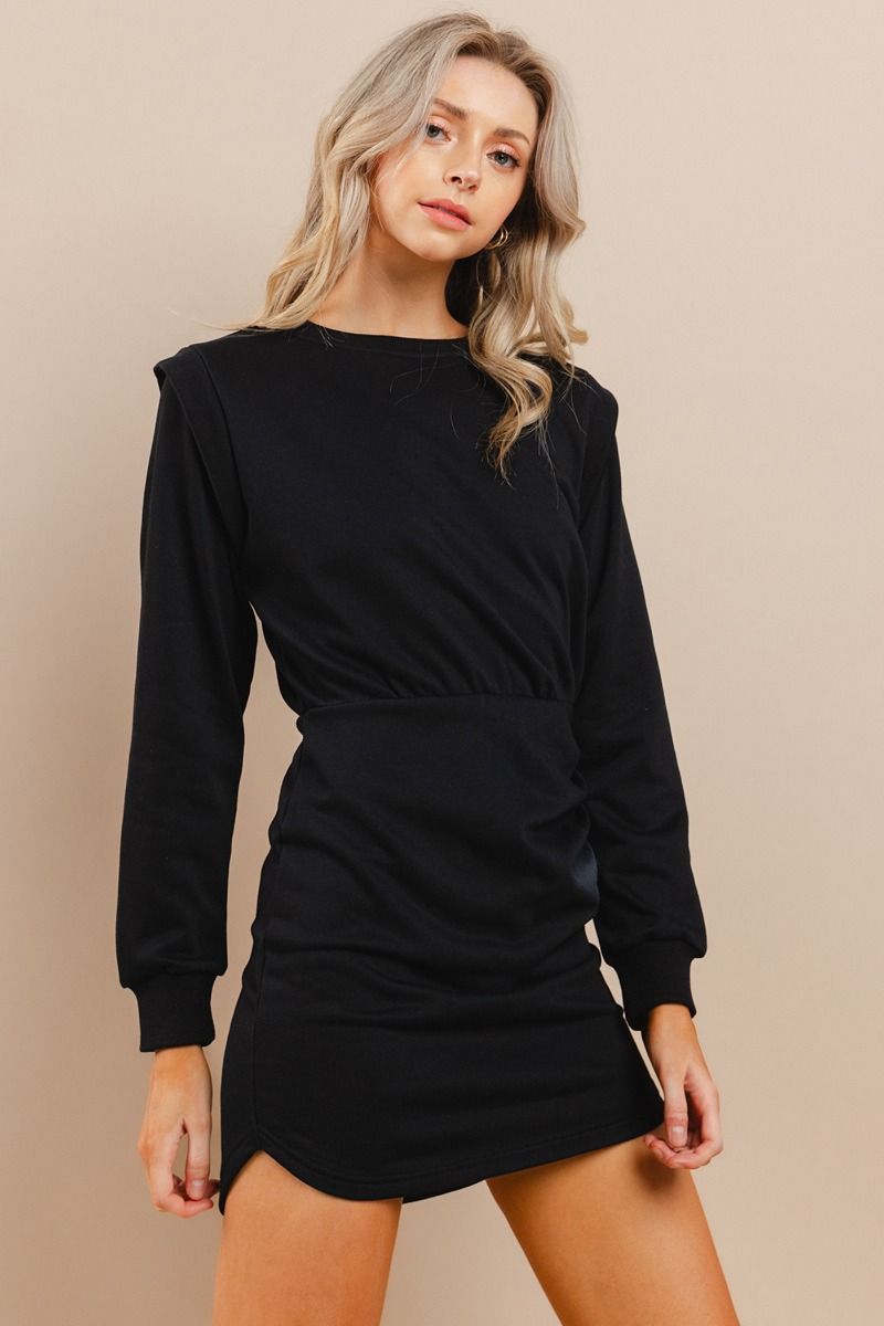 Ladies Round Neckline Long Sleeve Dress by TCEC