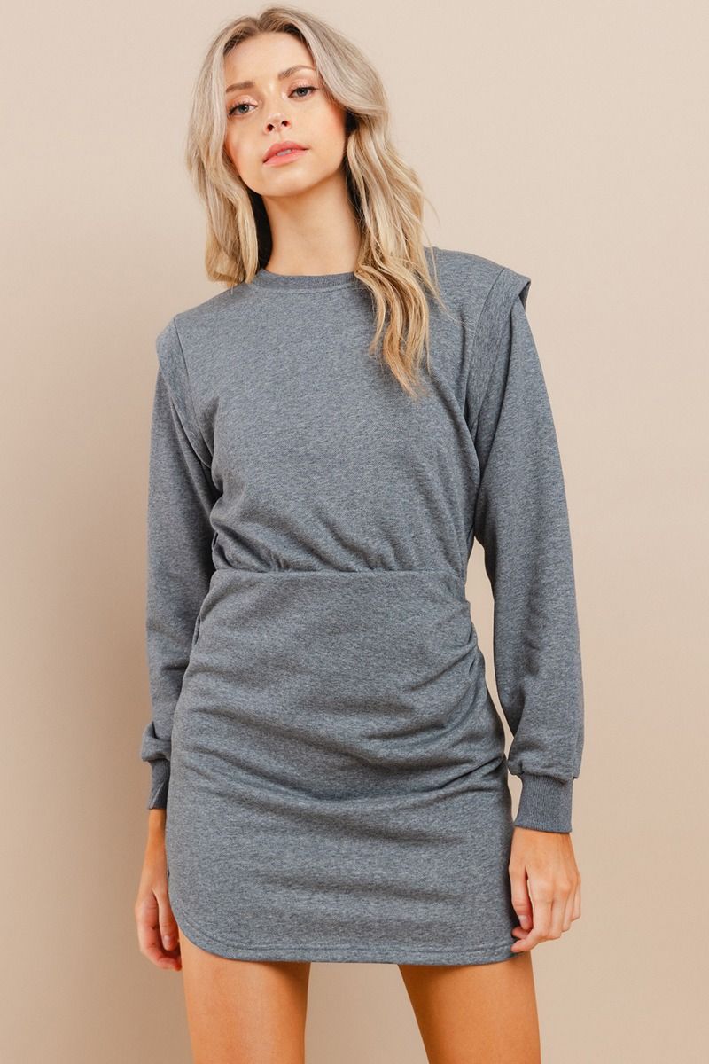 Ladies Round Neckline Long Sleeve Dress by TCEC