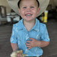 Boys Mini Dusty Blue Polo by Sterling Kreek