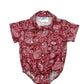 Boys Maroon Paisley Pearl Snap Onesie/Shirt by Shea Baby