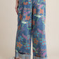 Ladies Signature Print Washed Stretch Denim Pants