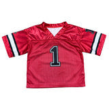 Girls Red and Black Football Jersey by Belle Cher