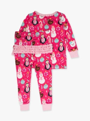 Girls Pink Frosty Friends 1 Pc or 2 Pc Pajama Set by RuffleButts