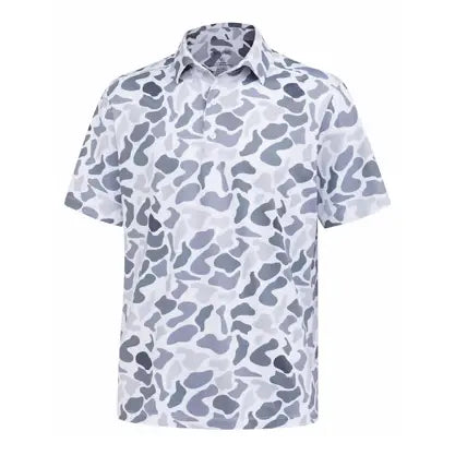 Boys Grey Duck Camo Polo Shirt by Meripex