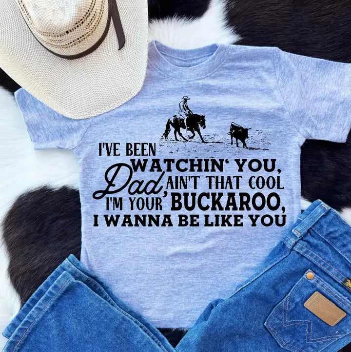 Boys Grey I've Been Watching You T-Shirt by Buckin' Baby