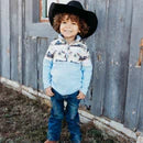 Boys Western Train Fleece Zip Up Sweatshirt by Shea Baby