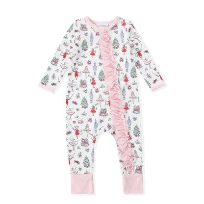 Girls Nutcracker Butterknit Zip Up Romper by Swoon Baby