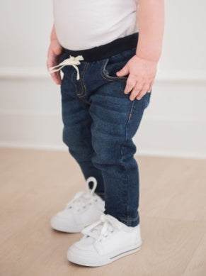 Boys Medium Wash Pull On Jeans by RuggedButts