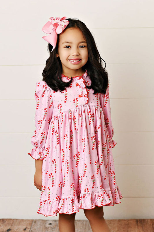 Girls Candy Canes Gown by Swoon