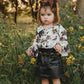 Girls Brown Cowprint Bell Sleeve Onesie or Shirt  by Shea Baby