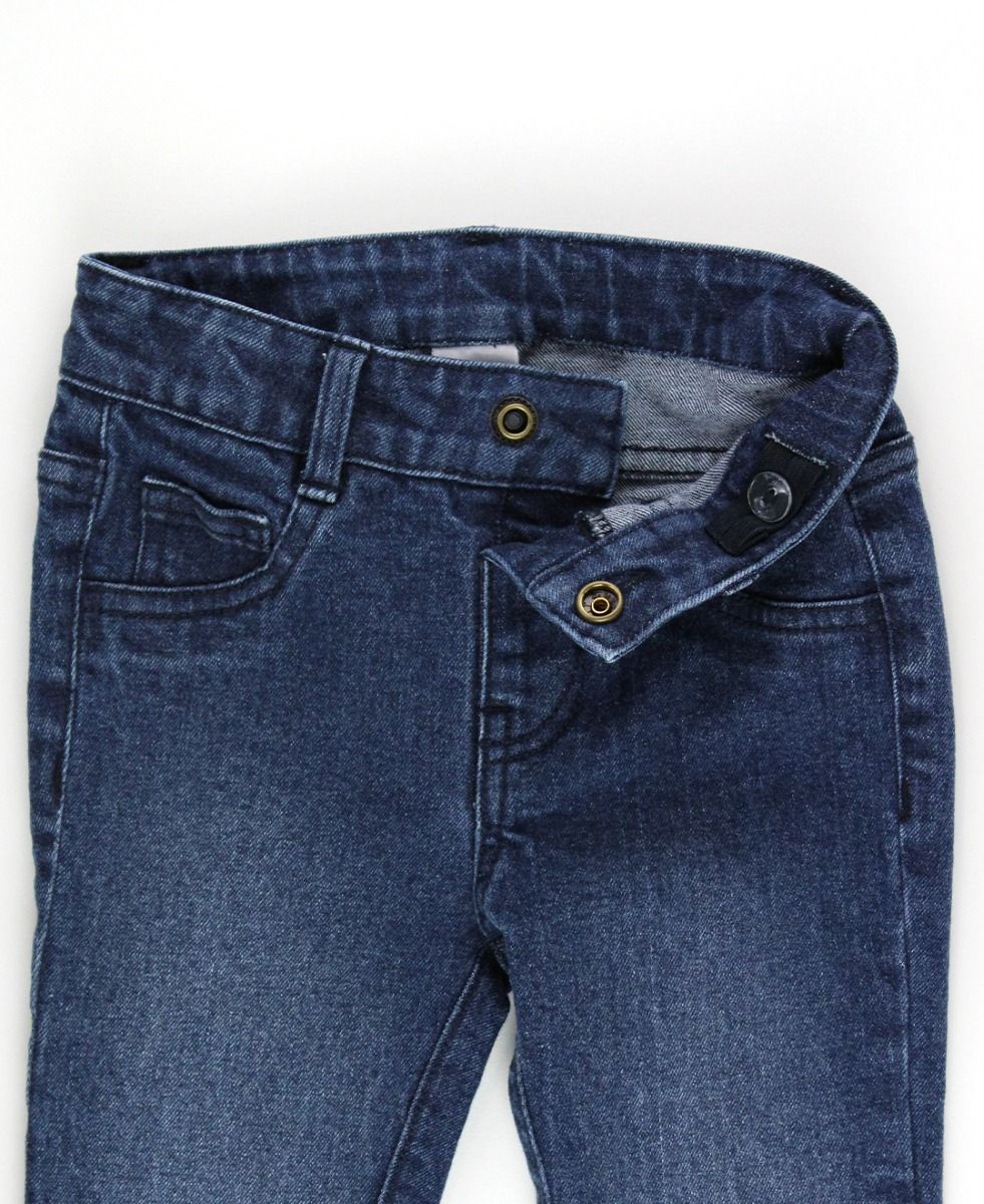 Girls Medium Wash Skinny Jeans by RuffleButts
