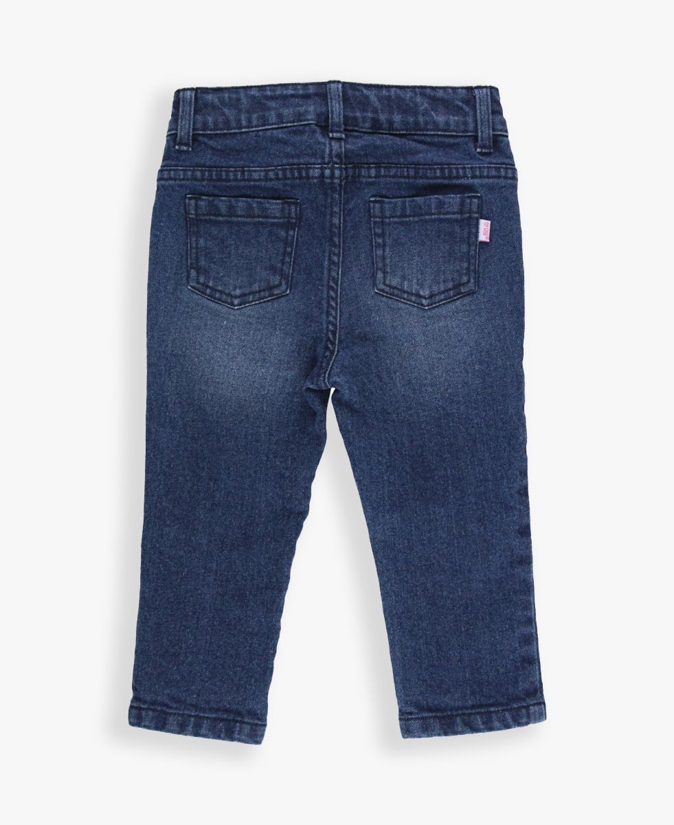 Girls Medium Wash Skinny Jeans by RuffleButts