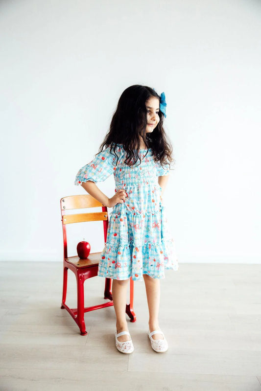 Girls Honor Roll Smocked Ruffle Dress by Mila & Rose
