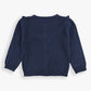 Girls Dark Navy Sweater Knit Ruffle Cardigan by RuffleButts
