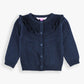 Girls Dark Navy Sweater Knit Ruffle Cardigan by RuffleButts
