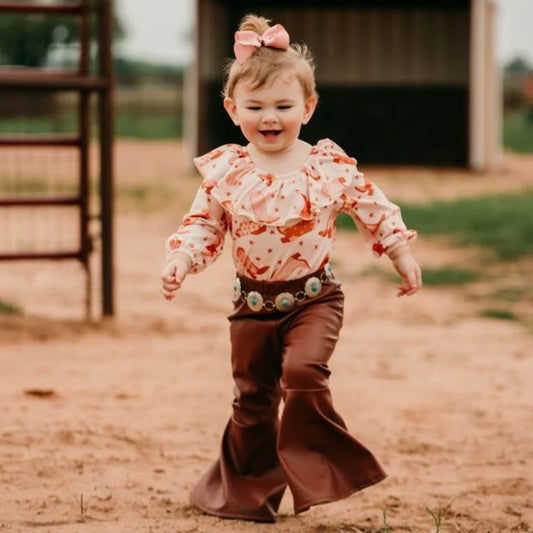 Girls Cowboy Boots L/S Onesie or Shirt by Shea Baby