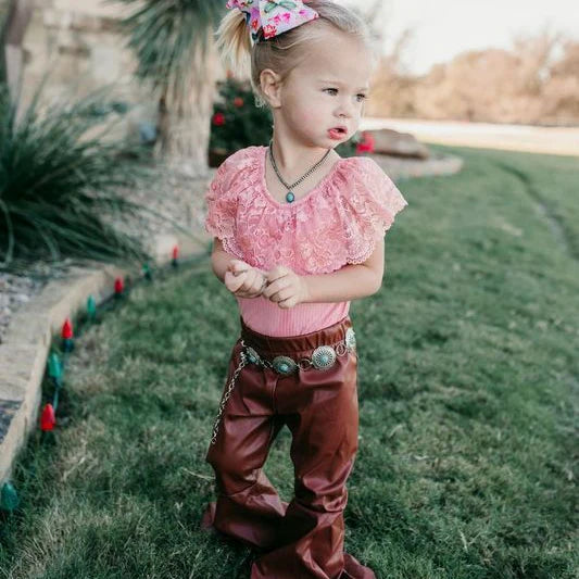 Girls Pink Lace Onesie or Shirt by Shea Baby