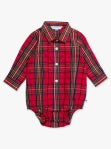 Boys Red Nicholas Plaid L/S Button Down Bodyshirt or Shirt by RuggedButts