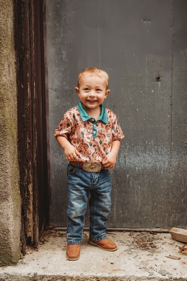 Boys Wild West Bronc Polo by Shea Baby