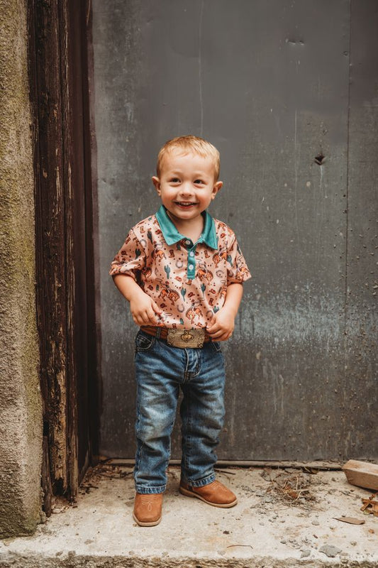 Boys Wild West Bronc Polo by Shea Baby