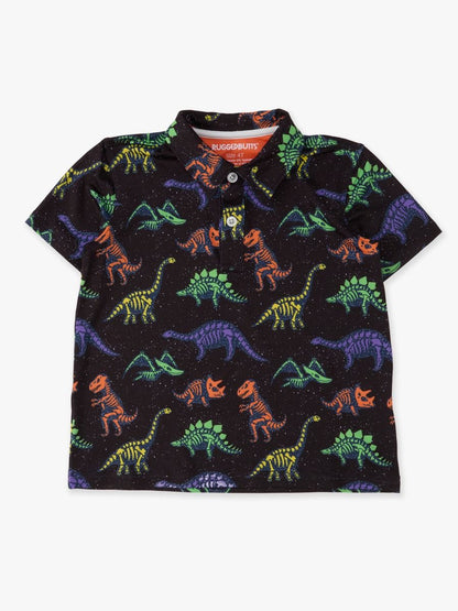 Boys Prehistoric Pals Knit S/S Performance Polo by Rugged Butts