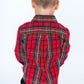 Boys Red Nicholas Plaid L/S Button Down Bodyshirt or Shirt by RuggedButts
