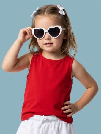 Girls Red Active Tank Top by RuffleButts